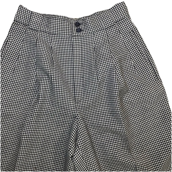 Vintage Giorgio Sant'Angelo Wool Checkered Black White Women’s Dress Pants Sze 6 - Picture 2 of 8